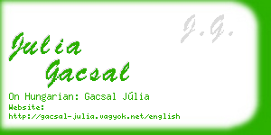 julia gacsal business card