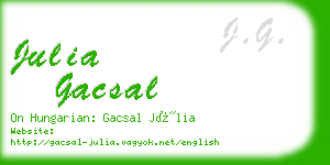 julia gacsal business card